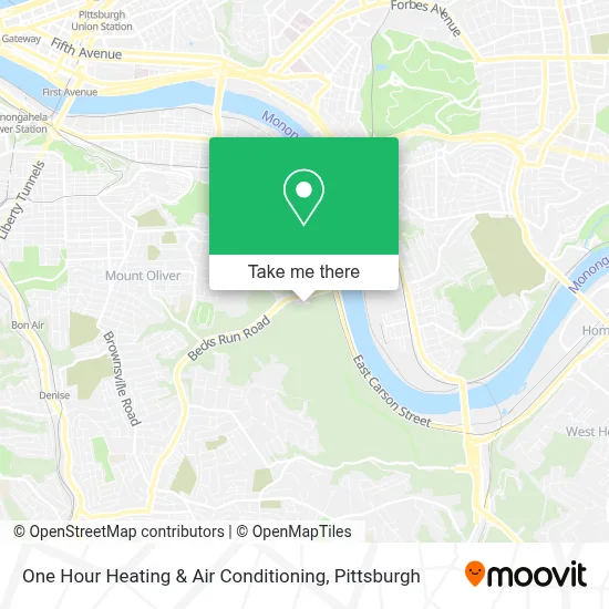 One Hour Heating & Air Conditioning map