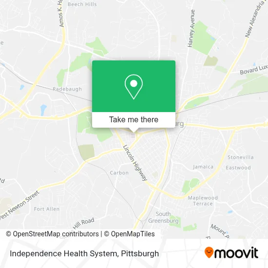 Independence Health System map