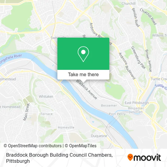 Braddock Borough Building Council Chambers map