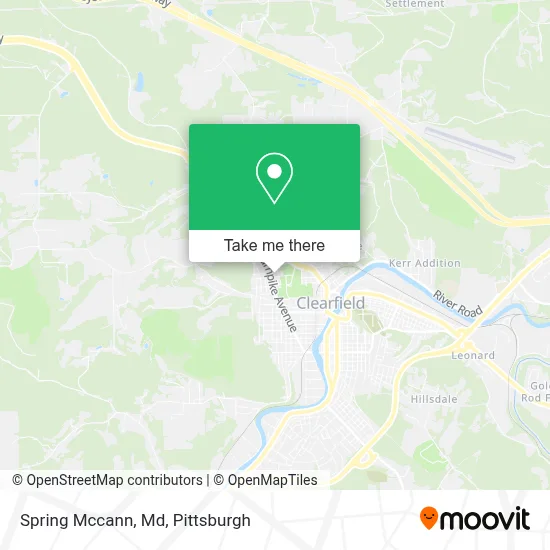 Spring Mccann, Md map