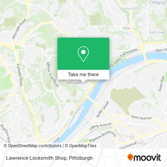 Lawrence Locksmith Shop map