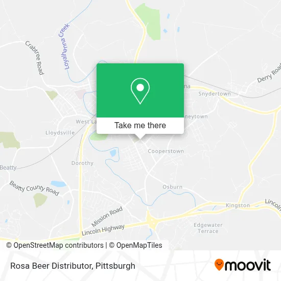 Rosa Beer Distributor map