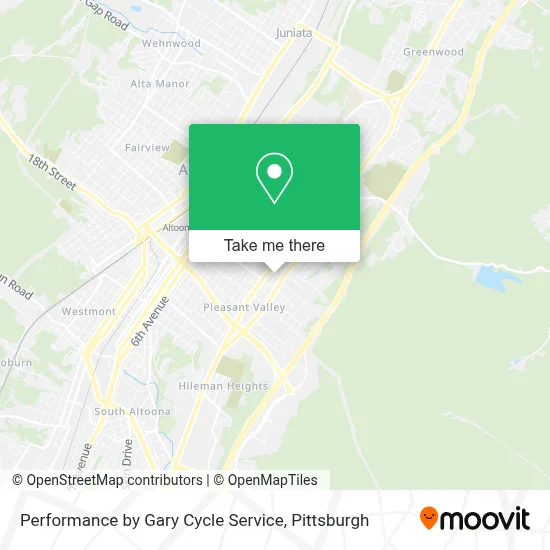 Performance by Gary Cycle Service map