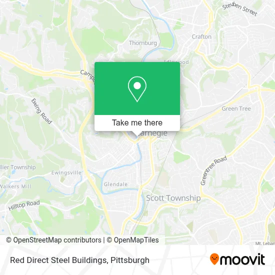 Red Direct Steel Buildings map