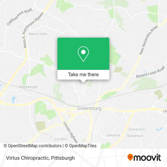 Virtus Chiropractic map
