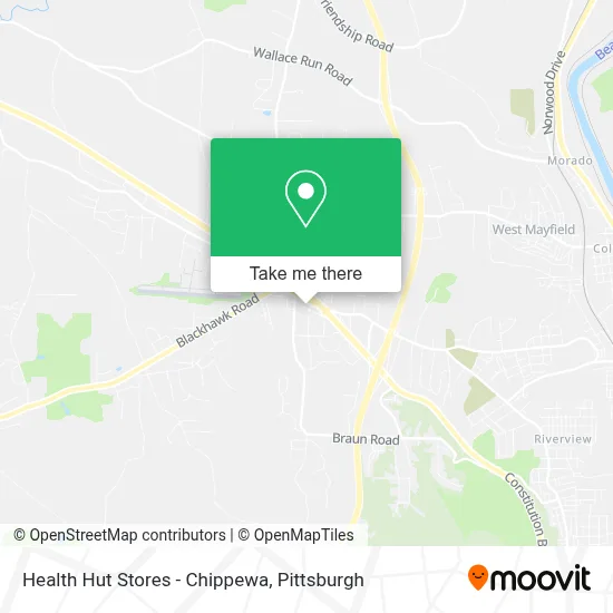 Health Hut Stores - Chippewa map