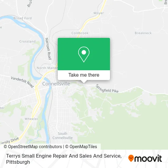 Terrys Small Engine Repair And Sales And Service map