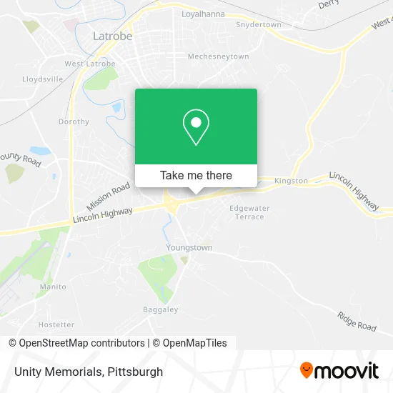 Unity Memorials map