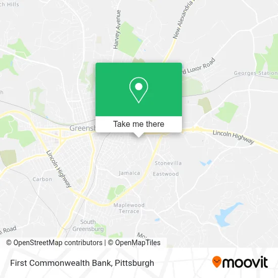 First Commonwealth Bank map
