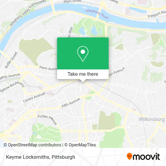 Keyme Locksmiths map