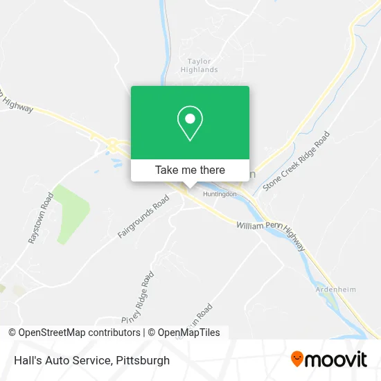 Hall's Auto Service map