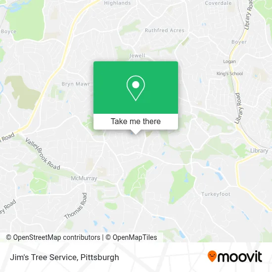Jim's Tree Service map