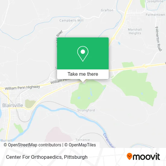 Center For Orthopaedics map