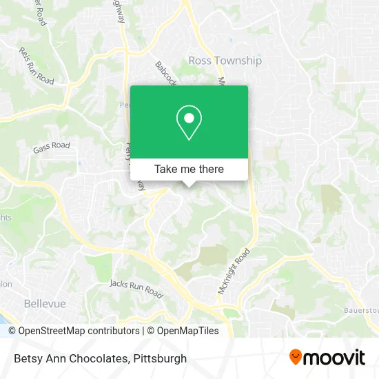 Betsy Ann Chocolates map