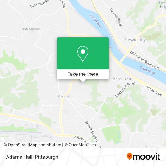Adams Hall map