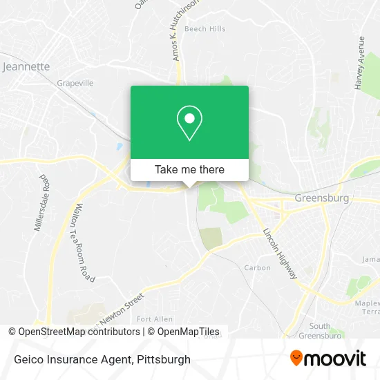 Geico Insurance Agent map