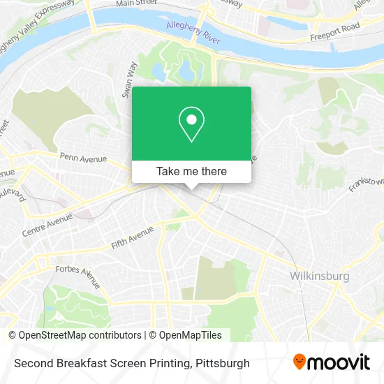 Second Breakfast Screen Printing map