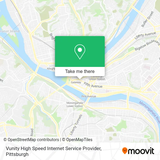 Vunity High Speed Internet Service Provider map