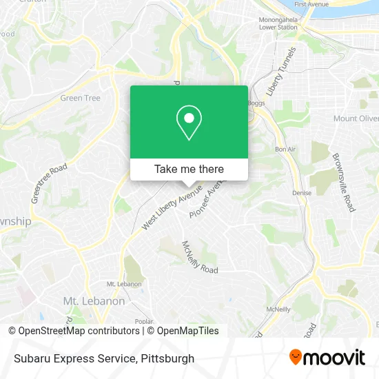 Subaru Express Service map