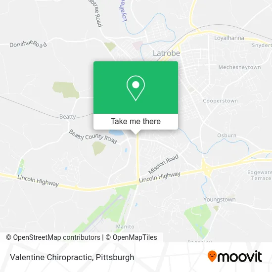 Valentine Chiropractic map
