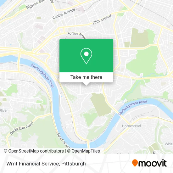 Wmt Financial Service map