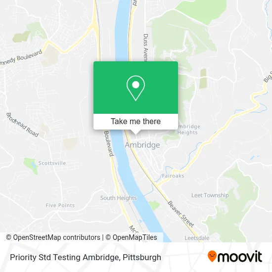 Priority Std Testing Ambridge map