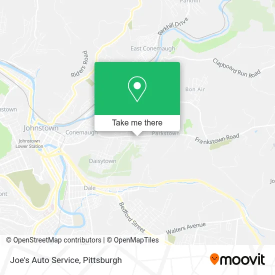 Joe's Auto Service map
