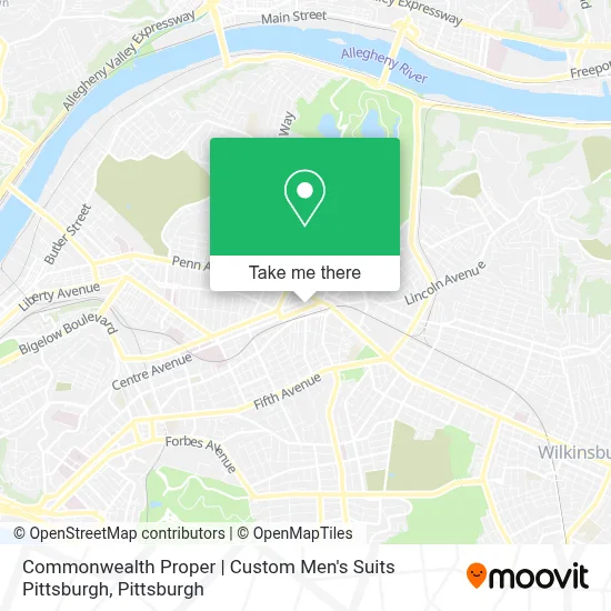 Commonwealth Proper | Custom Men's Suits Pittsburgh map