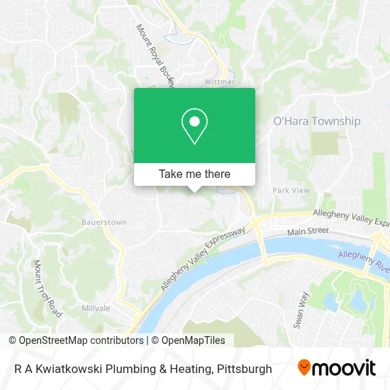 R A Kwiatkowski Plumbing & Heating map