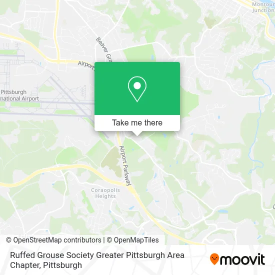 Ruffed Grouse Society Greater Pittsburgh Area Chapter map