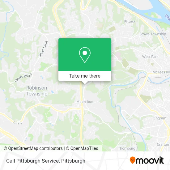 Call Pittsburgh Service map