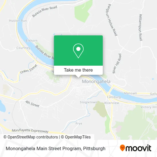 Monongahela Main Street Program map
