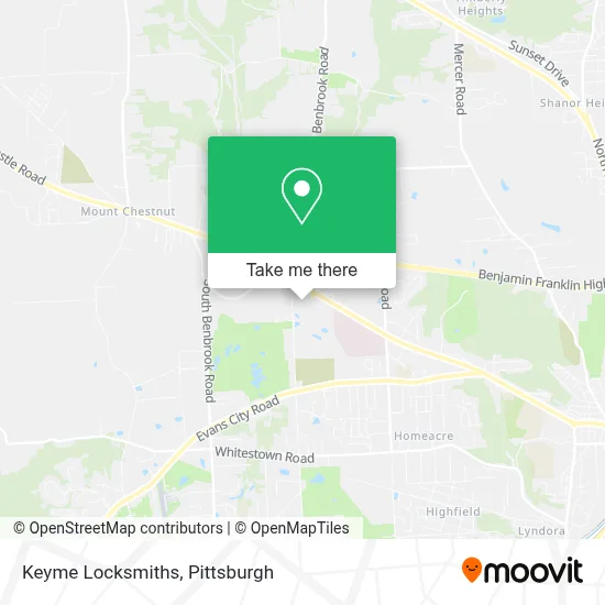 Keyme Locksmiths map
