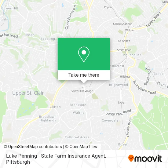 Luke Penning - State Farm Insurance Agent map
