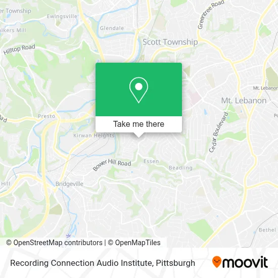 Recording Connection Audio Institute map