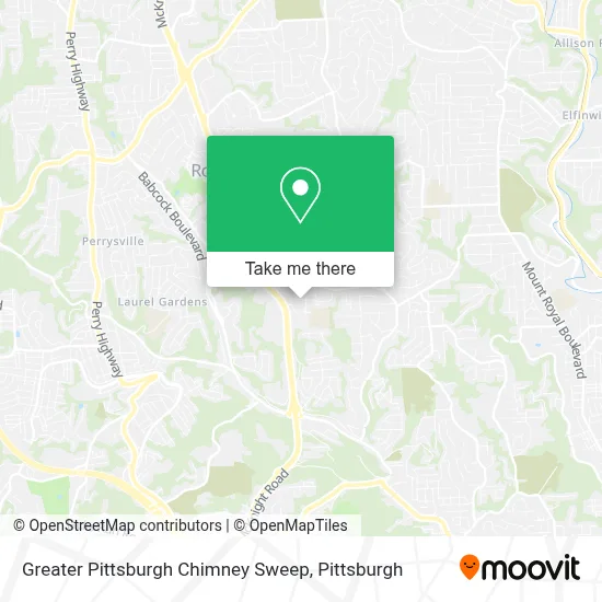 Greater Pittsburgh Chimney Sweep map