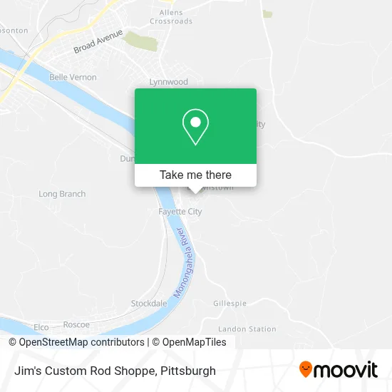 Jim's Custom Rod Shoppe map