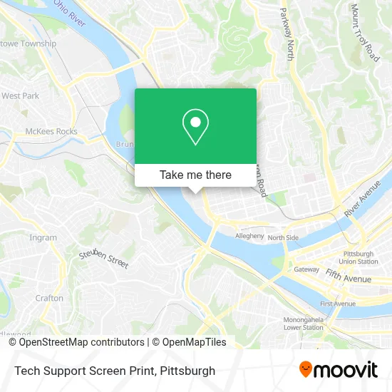 Tech Support Screen Print map