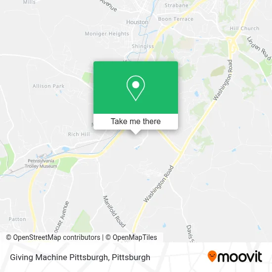 Giving Machine Pittsburgh map