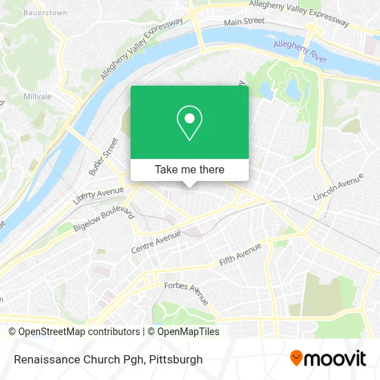 Renaissance Church Pgh map