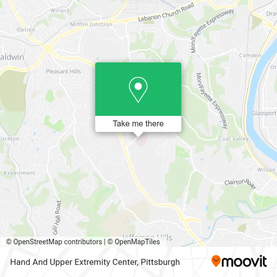 Hand And Upper Extremity Center map