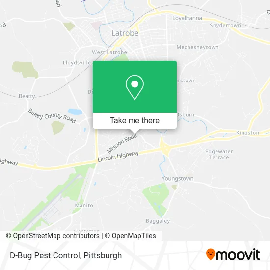 D-Bug Pest Control map