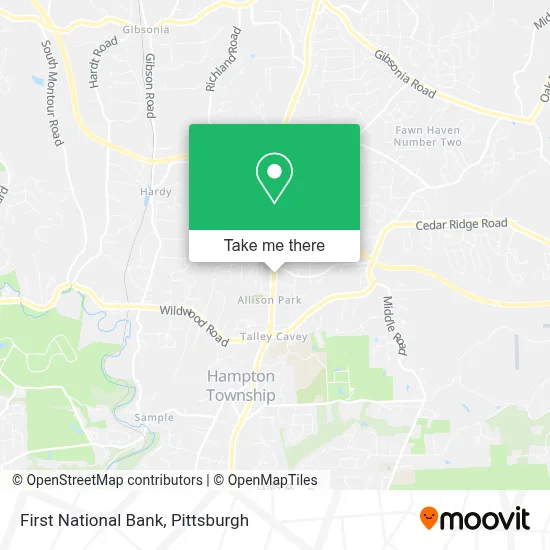 First National Bank map