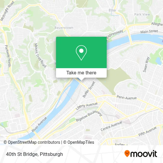 40th St Bridge map
