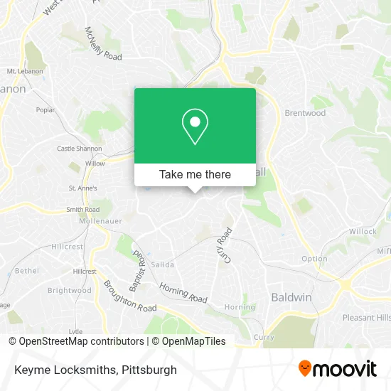 Keyme Locksmiths map