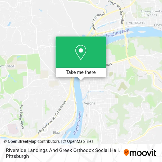 Riverside Landings And Greek Orthodox Social Hall map