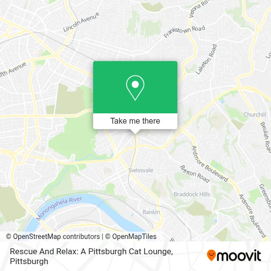 Rescue And Relax: A Pittsburgh Cat Lounge map