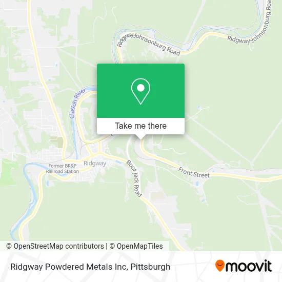 Ridgway Powdered Metals Inc map