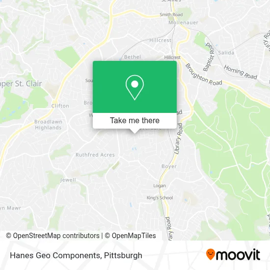 Hanes Geo Components map