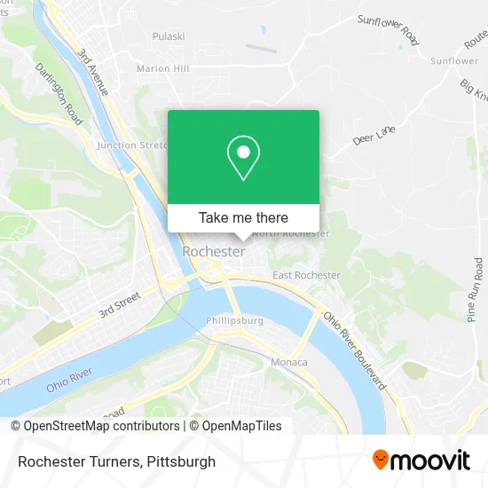 Rochester Turners map